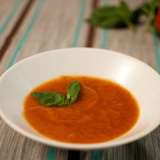Roasted Tomato Soup with Smoked Turkey
